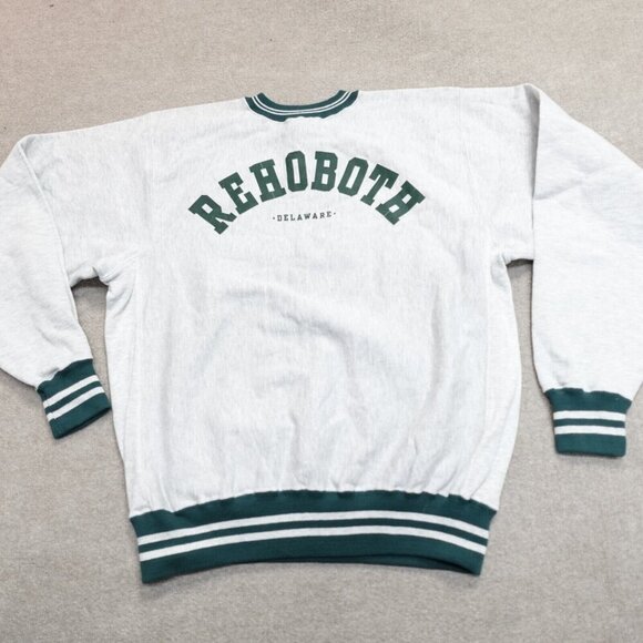 Vintage Champion Sweater XL Gray Rehoboth Delaware Reverse Weave Ringer - Picture 1 of 6